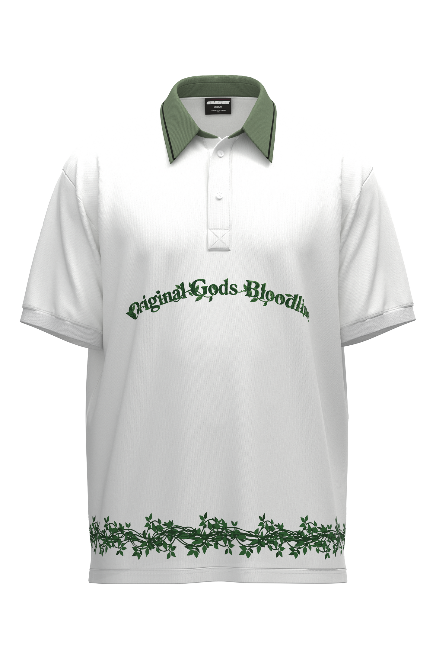 NATURE'S CHILD POLO - IVORY/GREEN