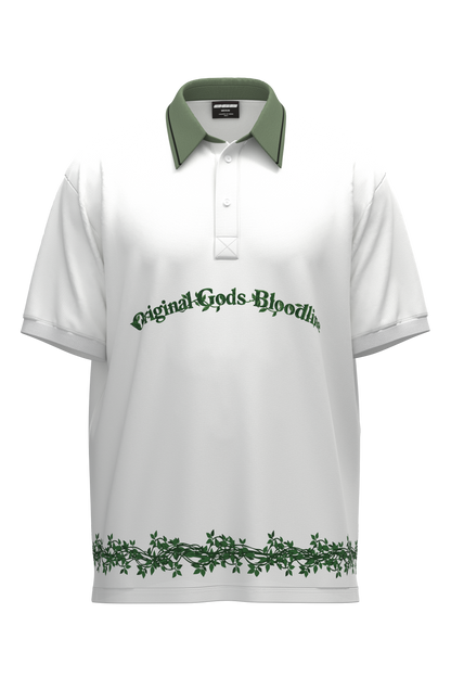 NATURE'S CHILD POLO - IVORY/GREEN